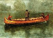 Albert Bierstadt Fishing_from_a_Canoe oil painting